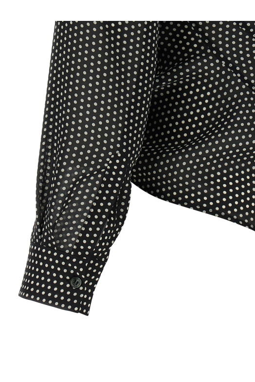 Рубашка в горошек, чёрно-серая JUNYA WATANABE JQB0011