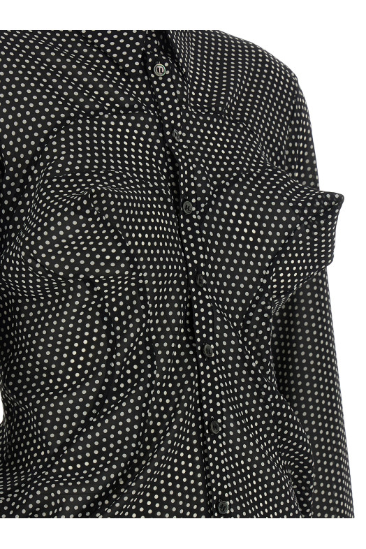 Рубашка в горошек, чёрно-серая JUNYA WATANABE JQB0011