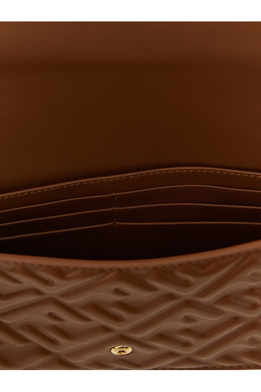 'Baguette' wallet on chain Brown