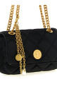 Shaved velvet shoulder strap Black