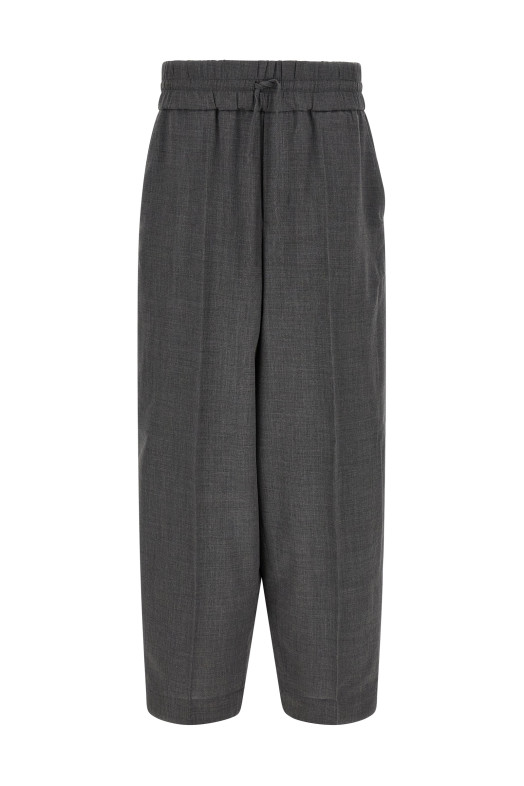 Mélange wool pants Gray
