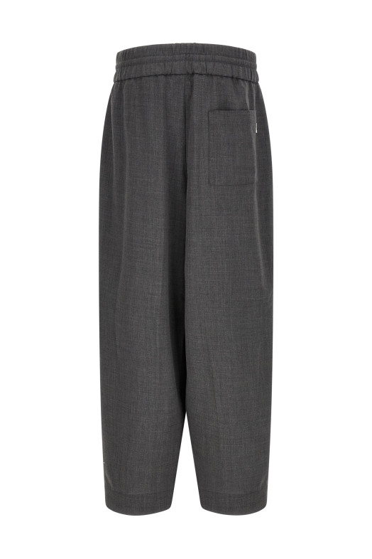 Mélange wool pants Gray