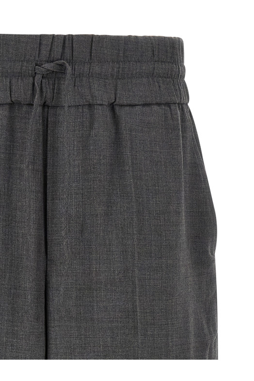 Mélange wool pants Gray