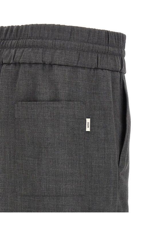 Mélange wool pants Gray
