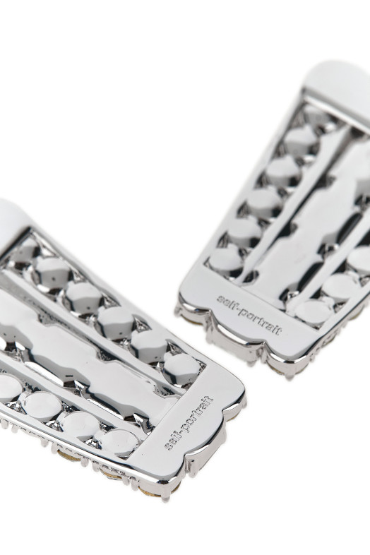 'Multi Crystal' earrings Silver