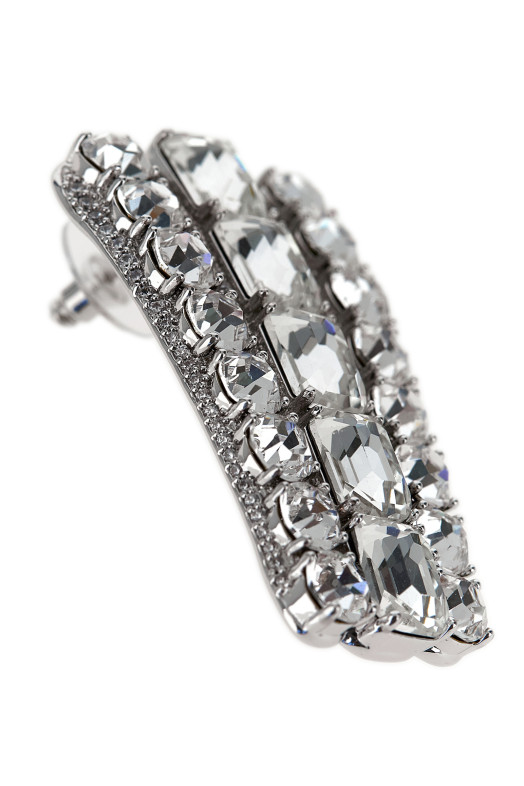 'Multi Crystal' earrings Silver