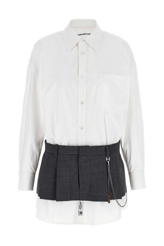 'Pre-Styled Shirt Dress W Chain' dress Multicolor