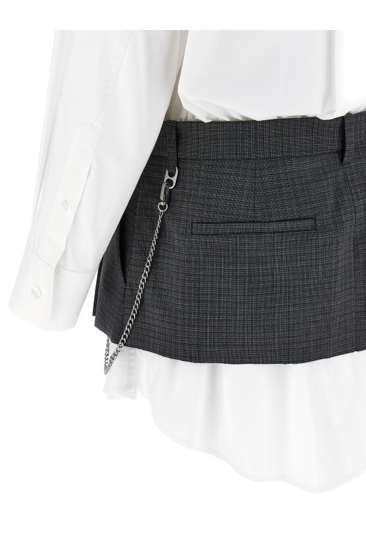 'Pre-Styled Shirt Dress W Chain' dress Multicolor