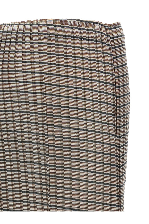 'Generic Stripes (Machine Pleats)' skirt Brown