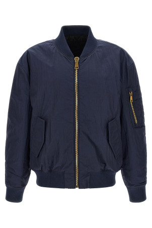 Бомбер із вишитим логотипом, синій BALMAIN HH1TFC55XM286DU
