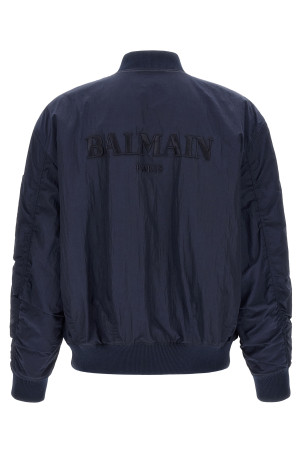 Бомбер із вишитим логотипом, синій BALMAIN HH1TFC55XM286DU