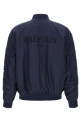 Logo embroidery bomber jacket Blue