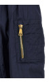 Logo embroidery bomber jacket Blue