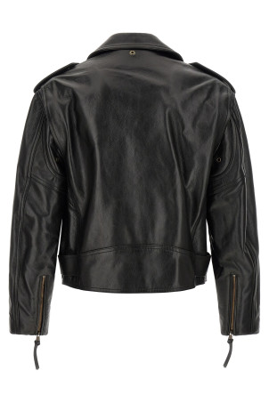 Мотоциклетна куртка, чорна BALMAIN HH1TD580LE430PA