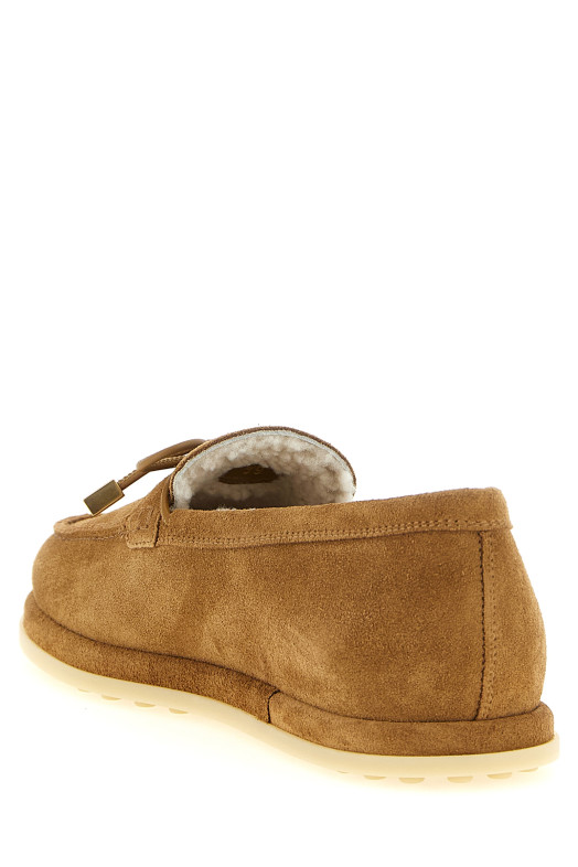 Suede loafers Beige