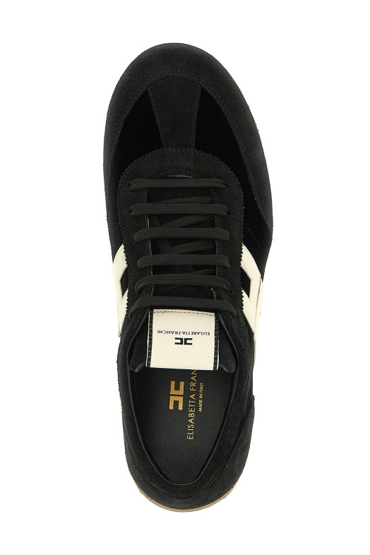 Nappa and velvet sneakers Black-grey