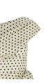 'Polka Dot Satin Tie Side Mini' dress Black-grey