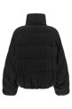 Micro sequin pinstriped crop down jacket Gray
