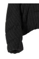 Micro sequin pinstriped crop down jacket Gray