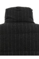 Micro sequin pinstriped crop down jacket Gray