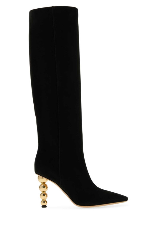 Black suede Lotty boots SALVATORE FERRAGAMO (01L8587948181C)