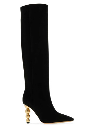 Black suede Lotty boots SALVATORE FERRAGAMO (01L8587948181C)