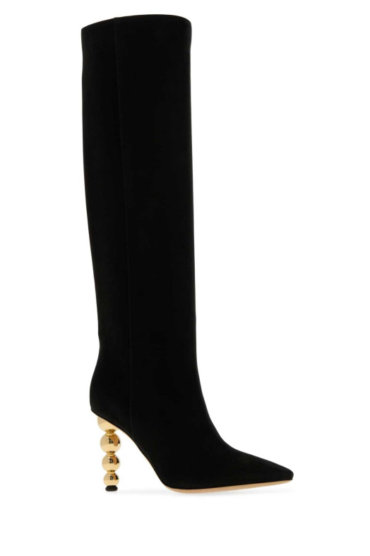 Black suede Lotty boots SALVATORE FERRAGAMO (01L8587948181C)