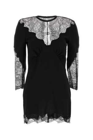 Black crepe dress White THE ATTICO (261WCA00517MIX123AA)