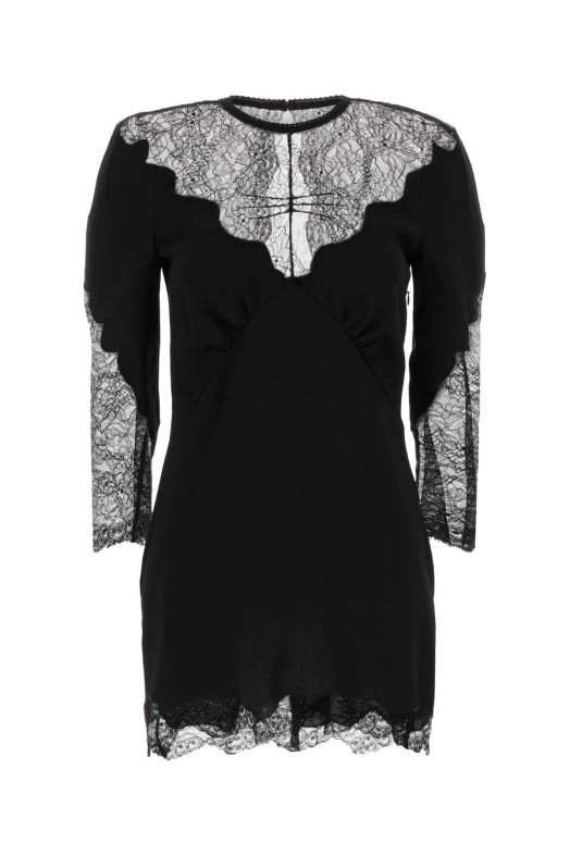 Black crepe dress White THE ATTICO (261WCA00517MIX123AA)