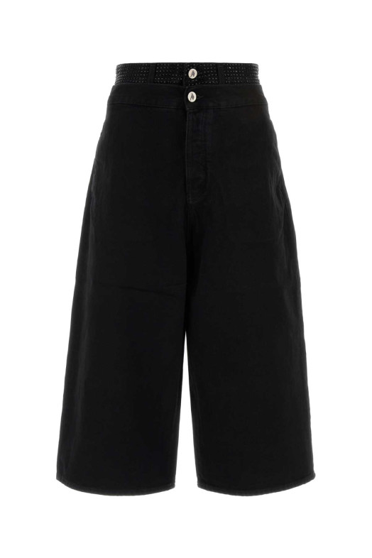Black denim bermuda shorts White THE ATTICO (261WCP00324DDD104TR)