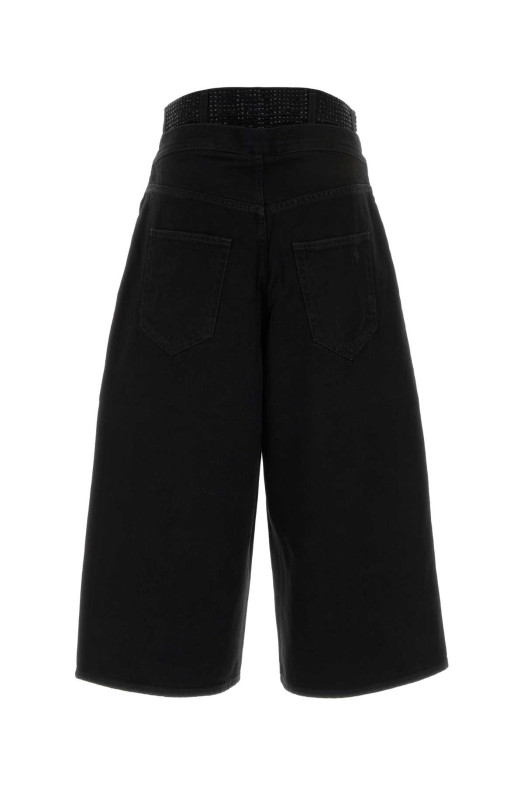 Black denim bermuda shorts White THE ATTICO (261WCP00324DDD104TR)