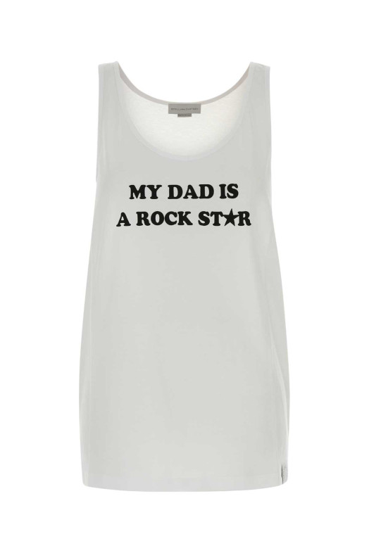 White cotton tank top STELLA McCARTNEY (6J04843SQB15)