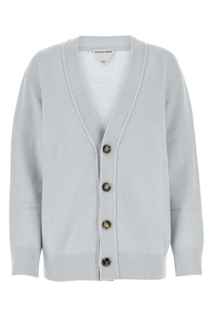 Powder blue stretch cashmere blend cardigan BOTTEGA VENETA (774699V2MM0)