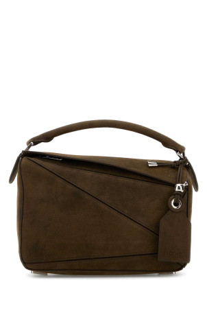 Brown leather small Puzzle handbag Beige LOEWE (A510PLSX03)