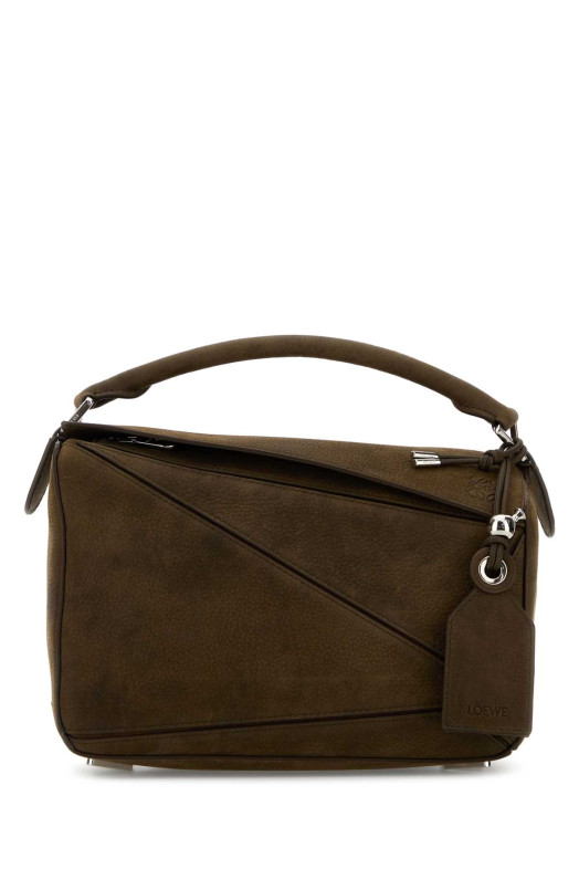 Brown leather small Puzzle handbag Beige LOEWE (A510PLSX03)