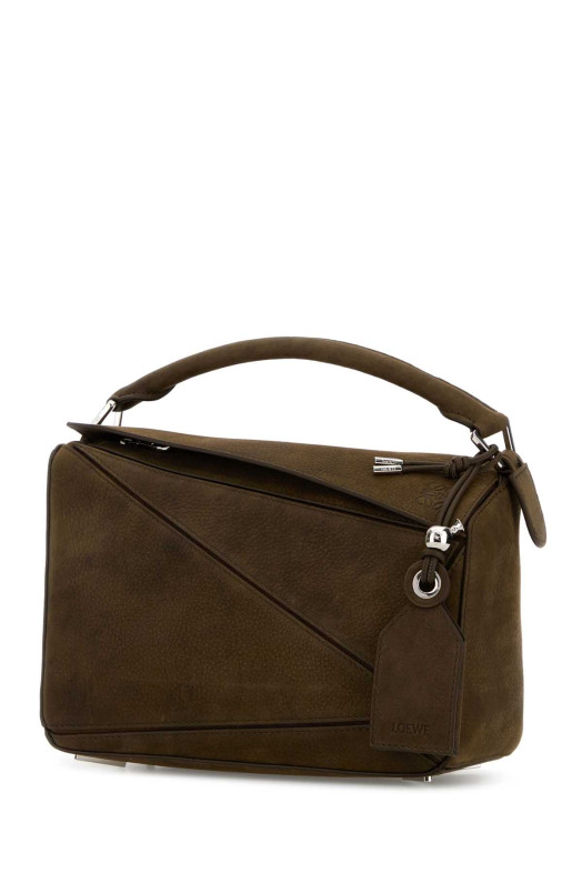 Brown leather small Puzzle handbag Beige LOEWE (A510PLSX03)