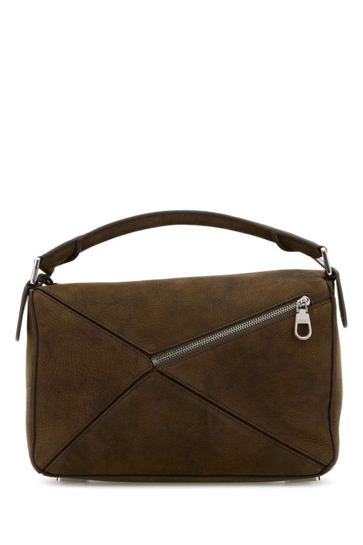 Brown leather small Puzzle handbag Beige LOEWE (A510PLSX03)