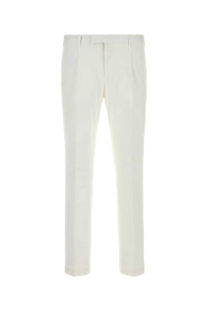 Pantalone in cotone stretch bianco PT TORINO (COATMAZA0CL1NK31)