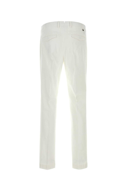 Pantalone in cotone stretch bianco PT TORINO (COATMAZA0CL1NK31)