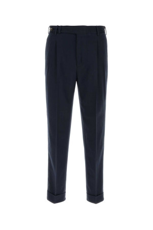 Navy blue cotton blend pant PT TORINO (COZSCLZB0CL1SU07)