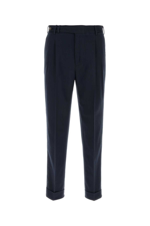 Navy blue cotton blend pant PT TORINO (COZSCLZB0CL1SU07)