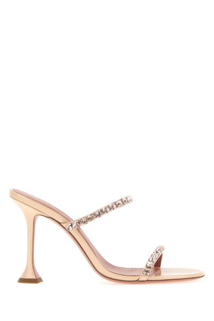 Skin pink leather Gigi mules AMINA MUADDI (GIGISLIPPER95)