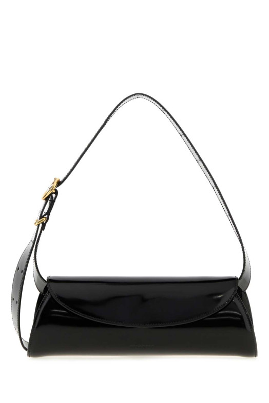 Black leather small Cannolo shoulder bag JIL SANDER (J07WD0023P9447)
