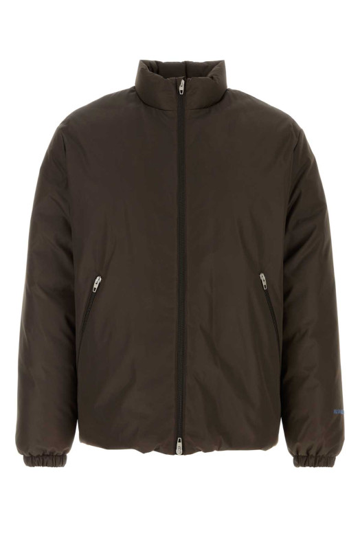 Chocolate polyester down jacket Brown JIL SANDER (J22AF0119J70207)