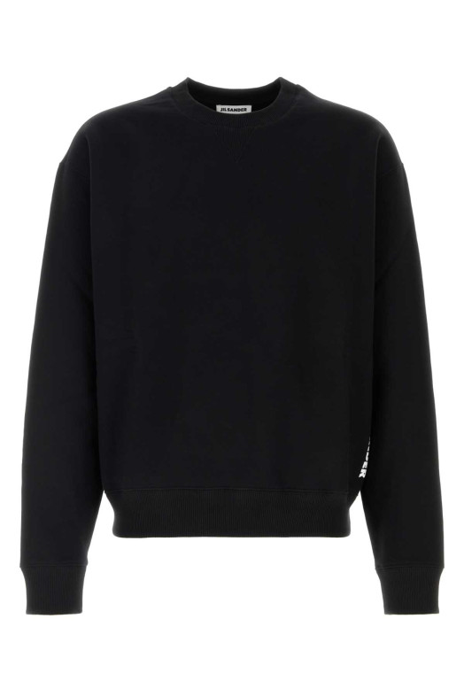 Black cotton sweatshirt JIL SANDER (J22GU0166J20128)