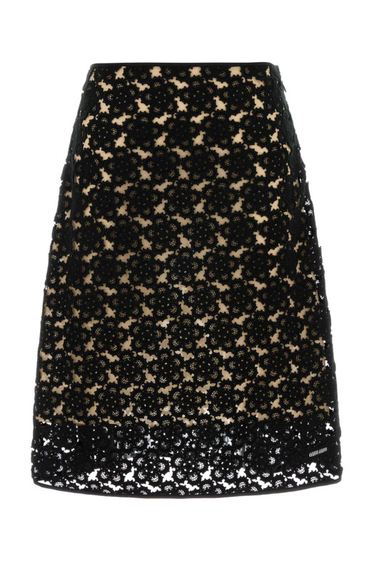 Black lace skirt Black MIU MIU (MG2683SOOO19SL)