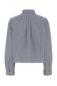 Embroidered poplin oversize shirt Blue MIU MIU (MK1659SOOO1805)