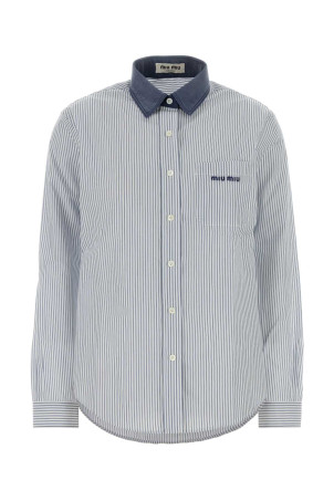 Embroidered poplin shirt MIU MIU (MK2053SOOO189F)
