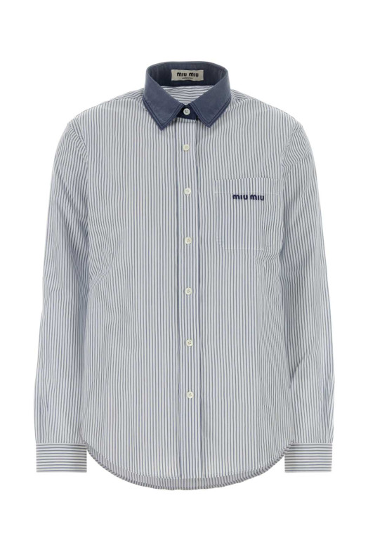 Embroidered poplin shirt MIU MIU (MK2053SOOO189F)