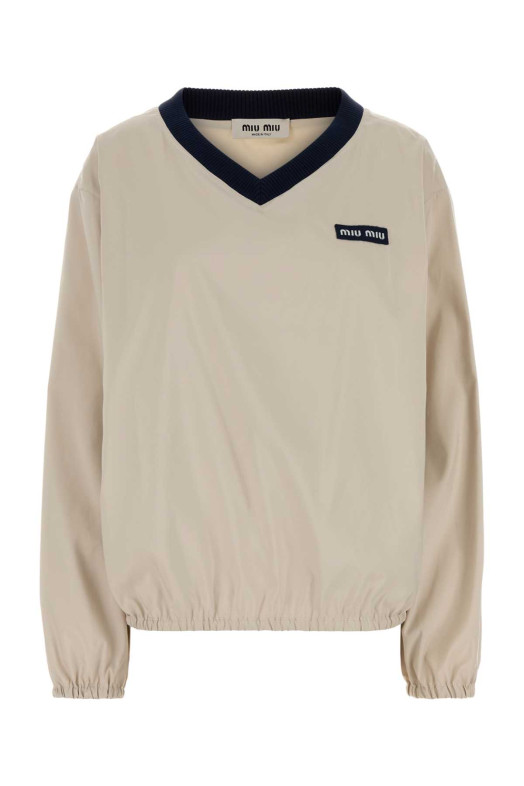 Sand tech fabric oversize sweatshirt MIU MIU (MT2247SOOO1904)